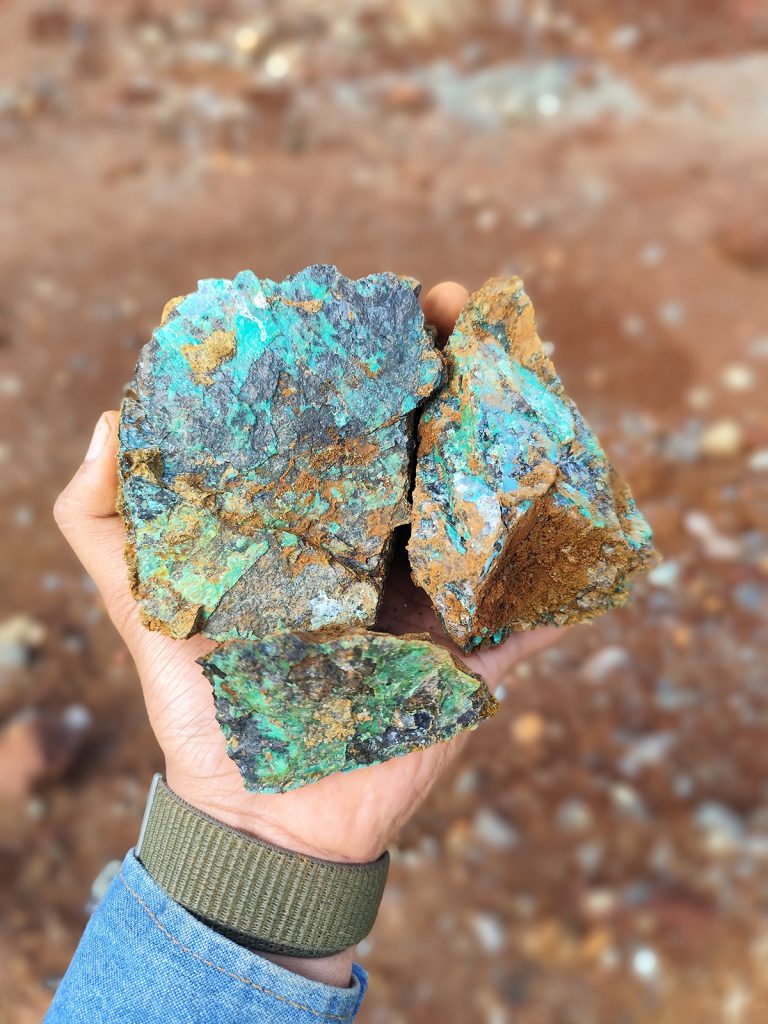 Greenish blue rocks